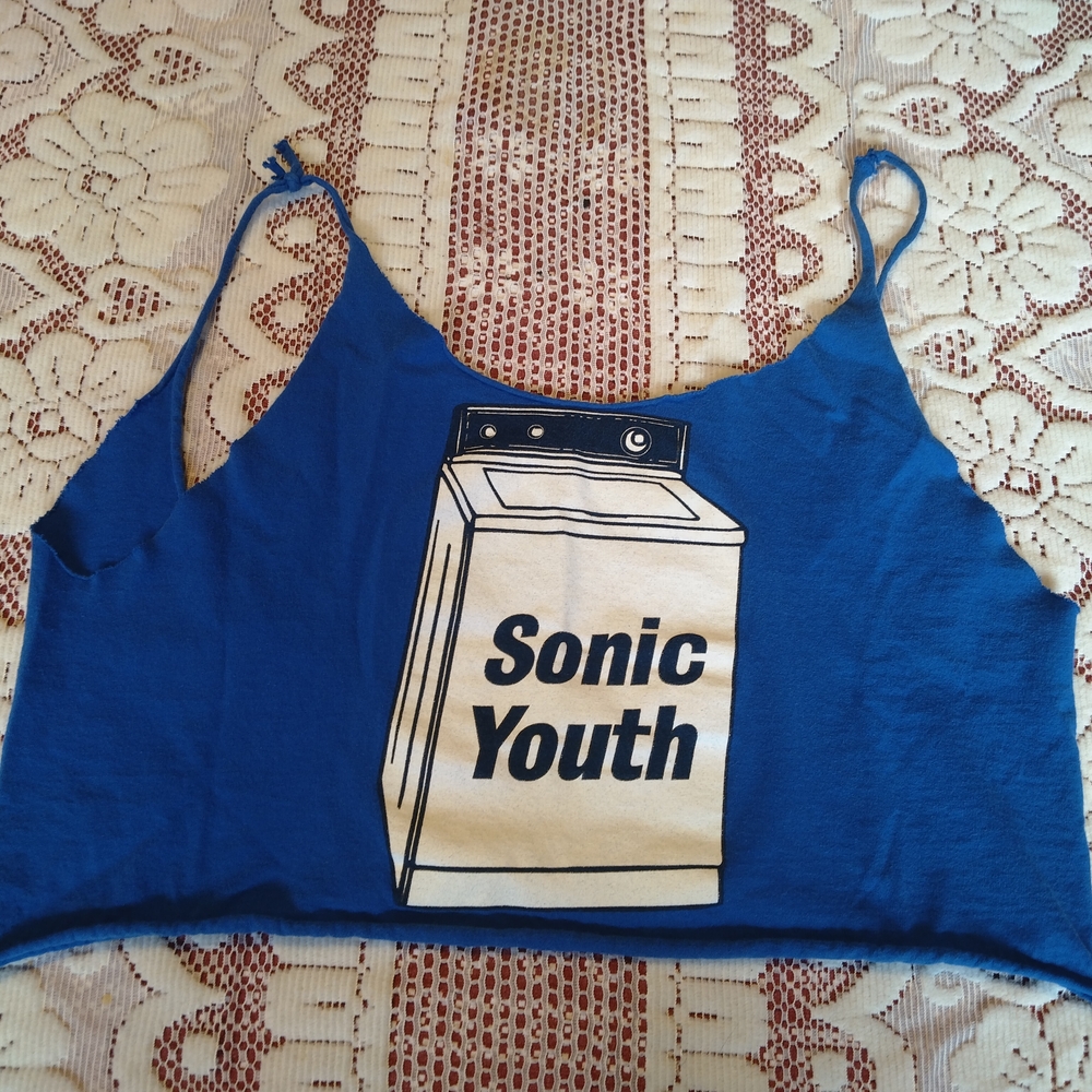 Blue Sonic Youth Crop Top